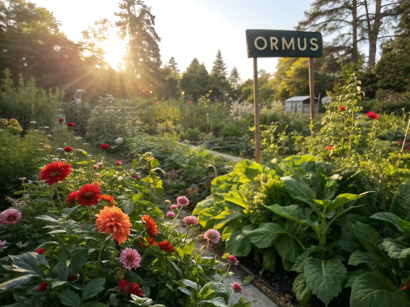 A vibrant image showcasing flowering plants and fruits thriving with the help of Bloom Elixir, highlighting its role in supporting flowering and fruiting stages.